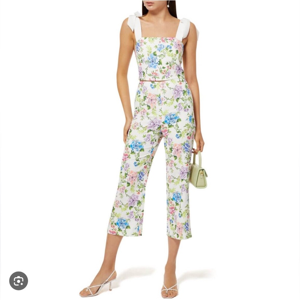 Alice + Olivia White Floral Matching Set